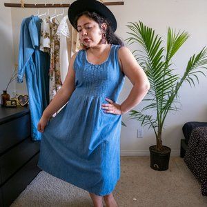 Vintage denim babydoll dress.